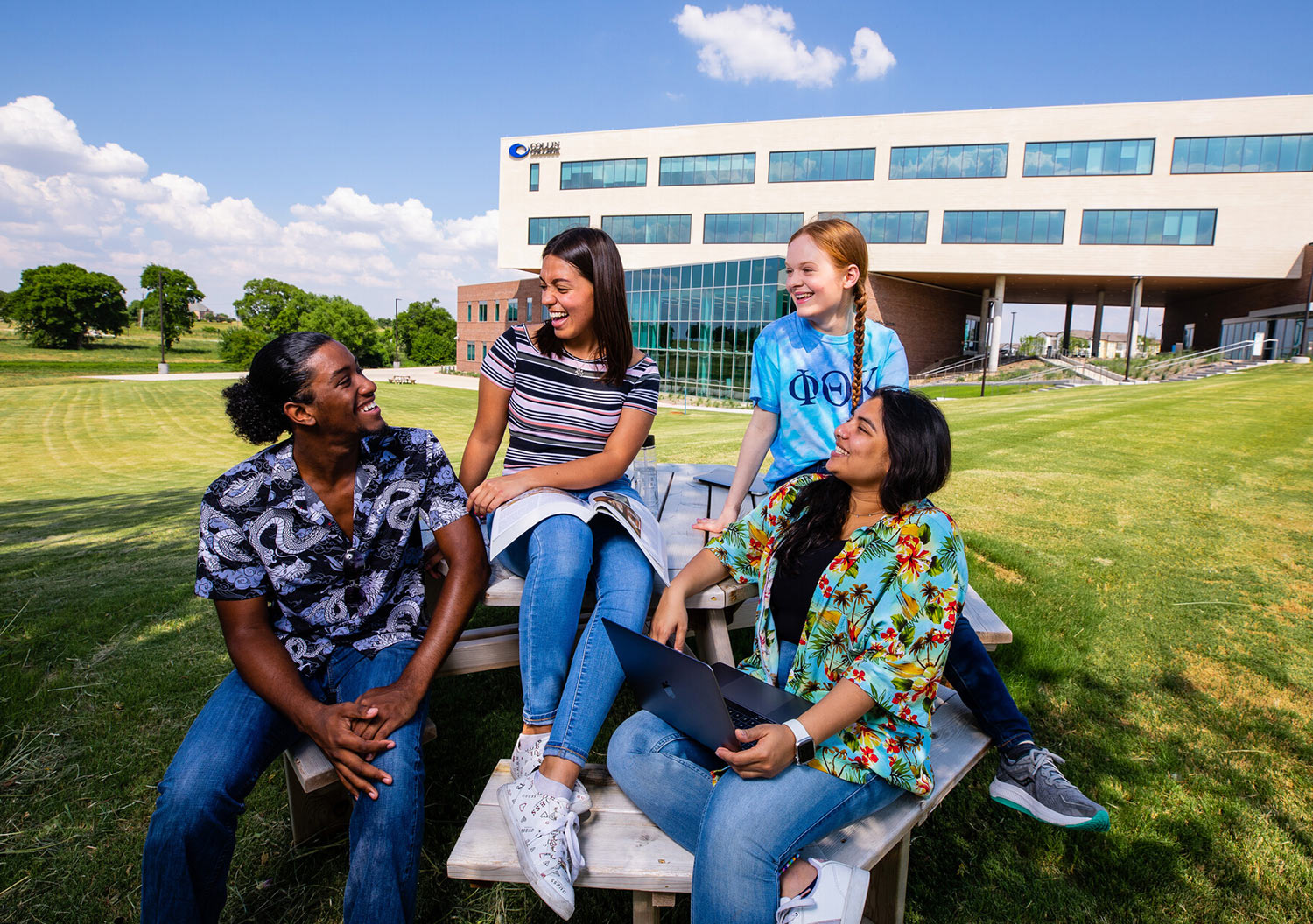 Students on campus