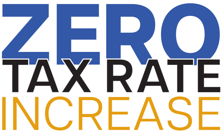 Zero Tax Rate Increase graphic