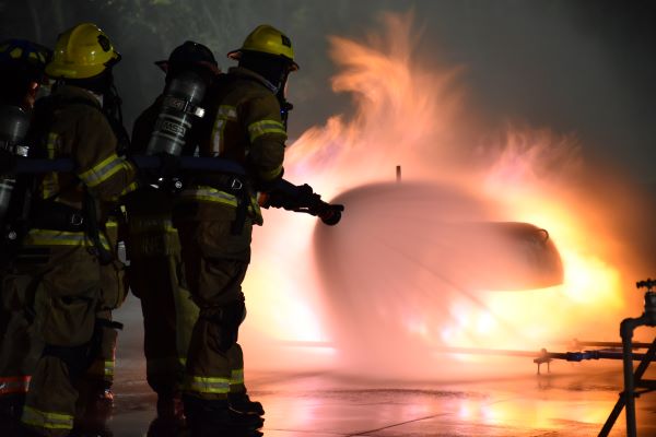 Fire Academy Practice putting fire out