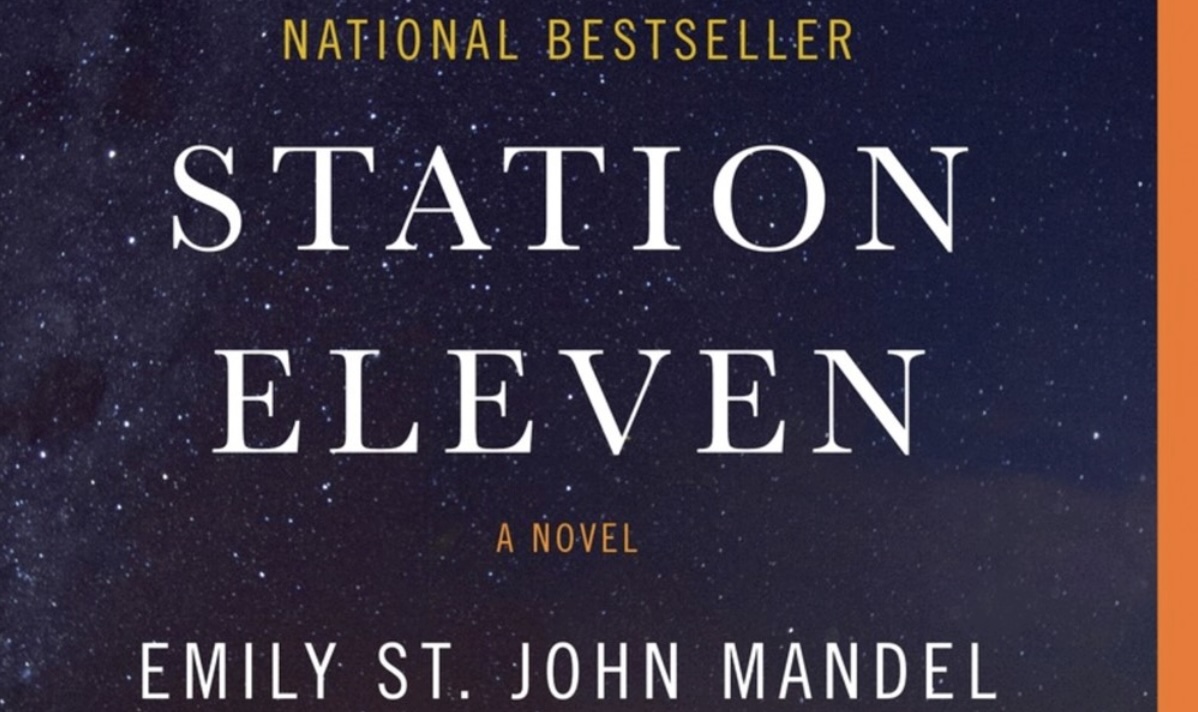 A partial book cover for "Station Eleven."