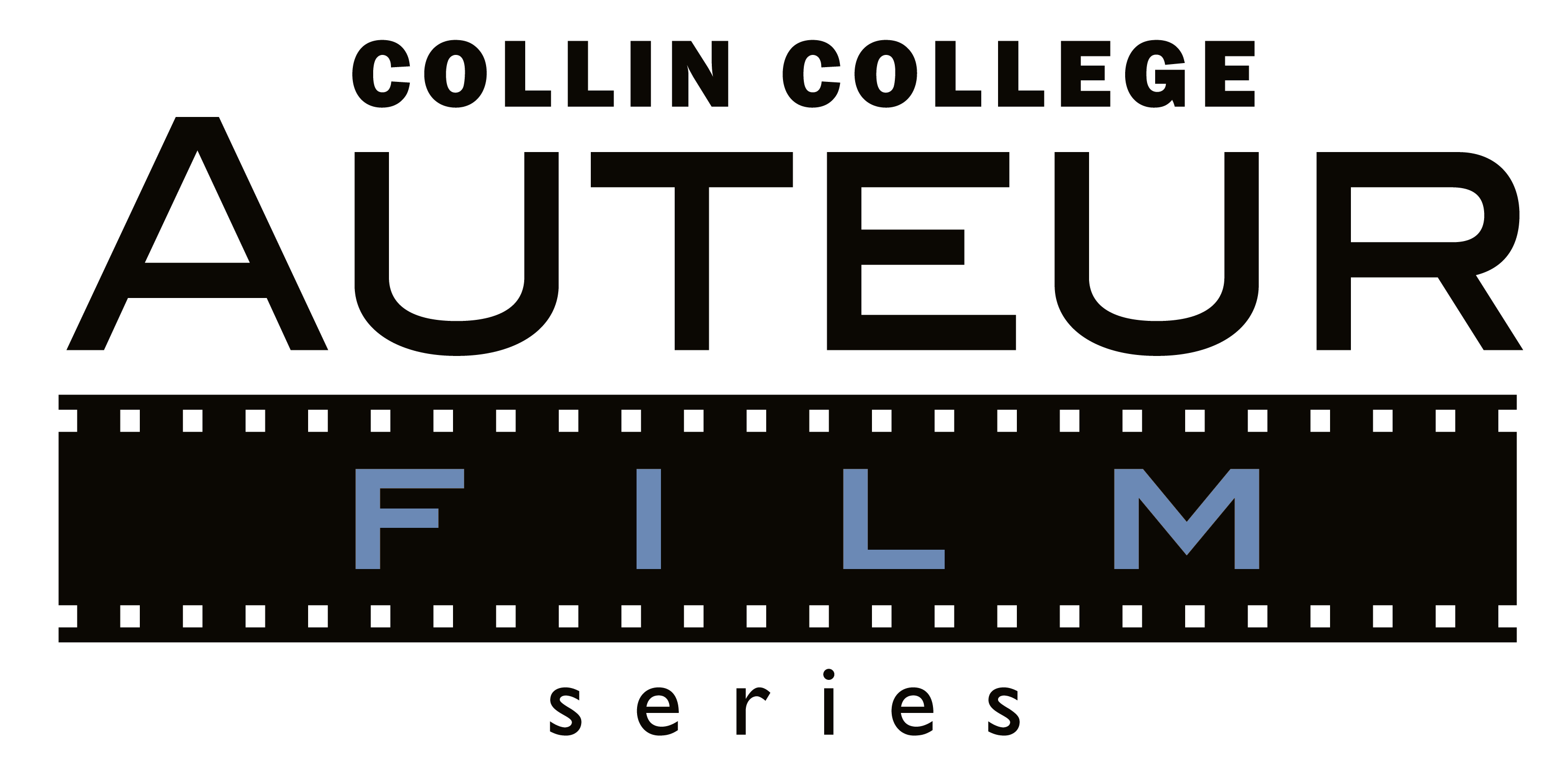 Auteur Film Series logo in blue, black and white
