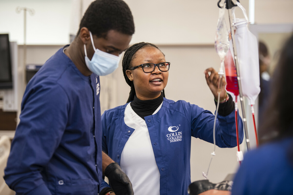 Nursing Students practicing IV