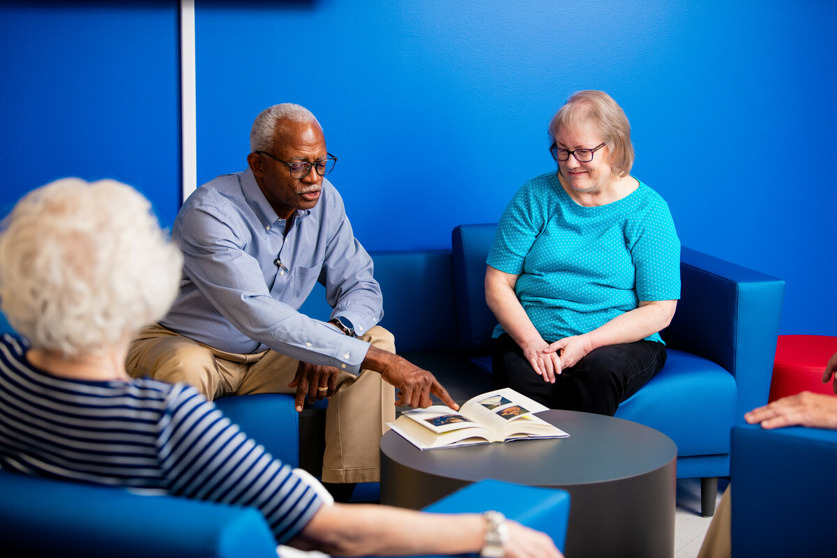 SAIL classroom with students sitting at two rows of desks